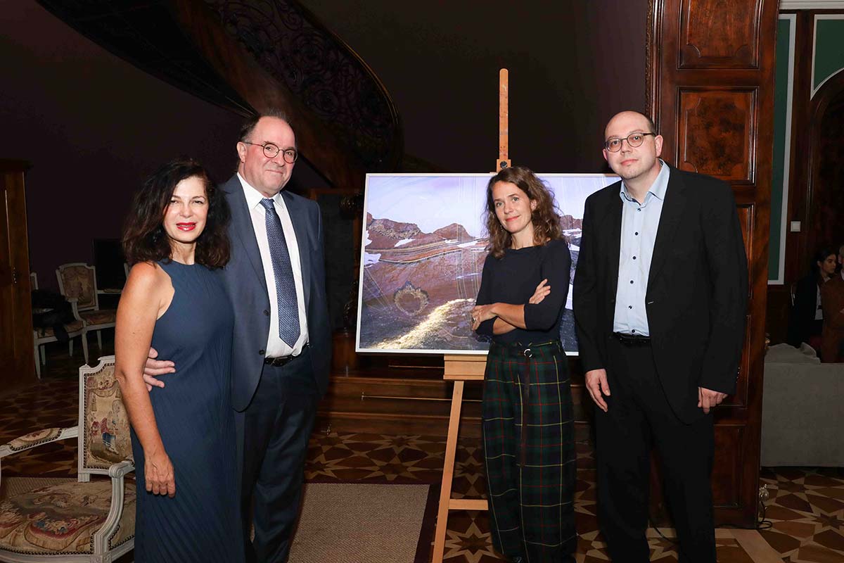 Swiss ambassador Walter Haffner and Tamar Haffner, REGINA HÜGLI and Mathias Plüss