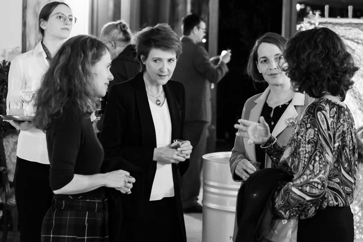 Regina Hügli, Barbara Husar and Simonetta Sommaruga